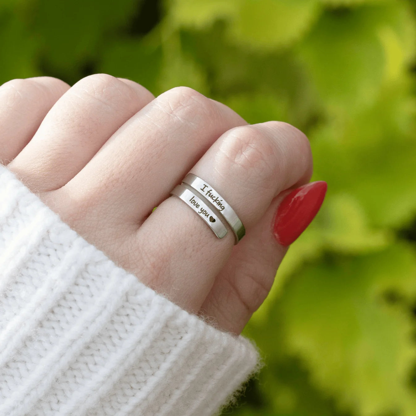 I F♡cking Love You Adjustable Ring