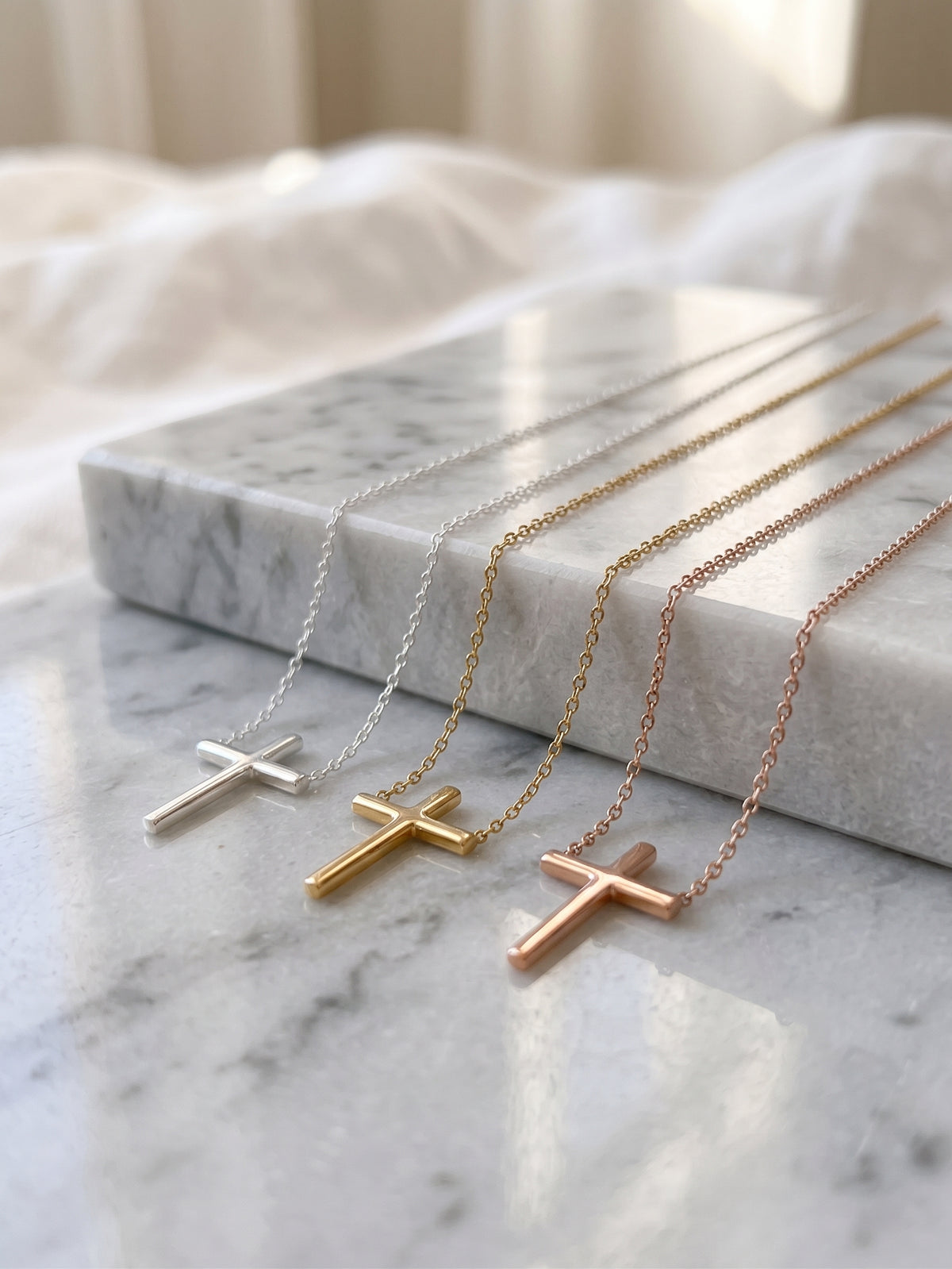 Haven Sideways Cross Necklace