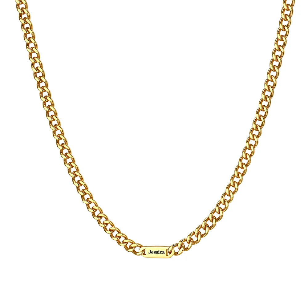 Custom Multi-Name Cuban Chain Necklace
