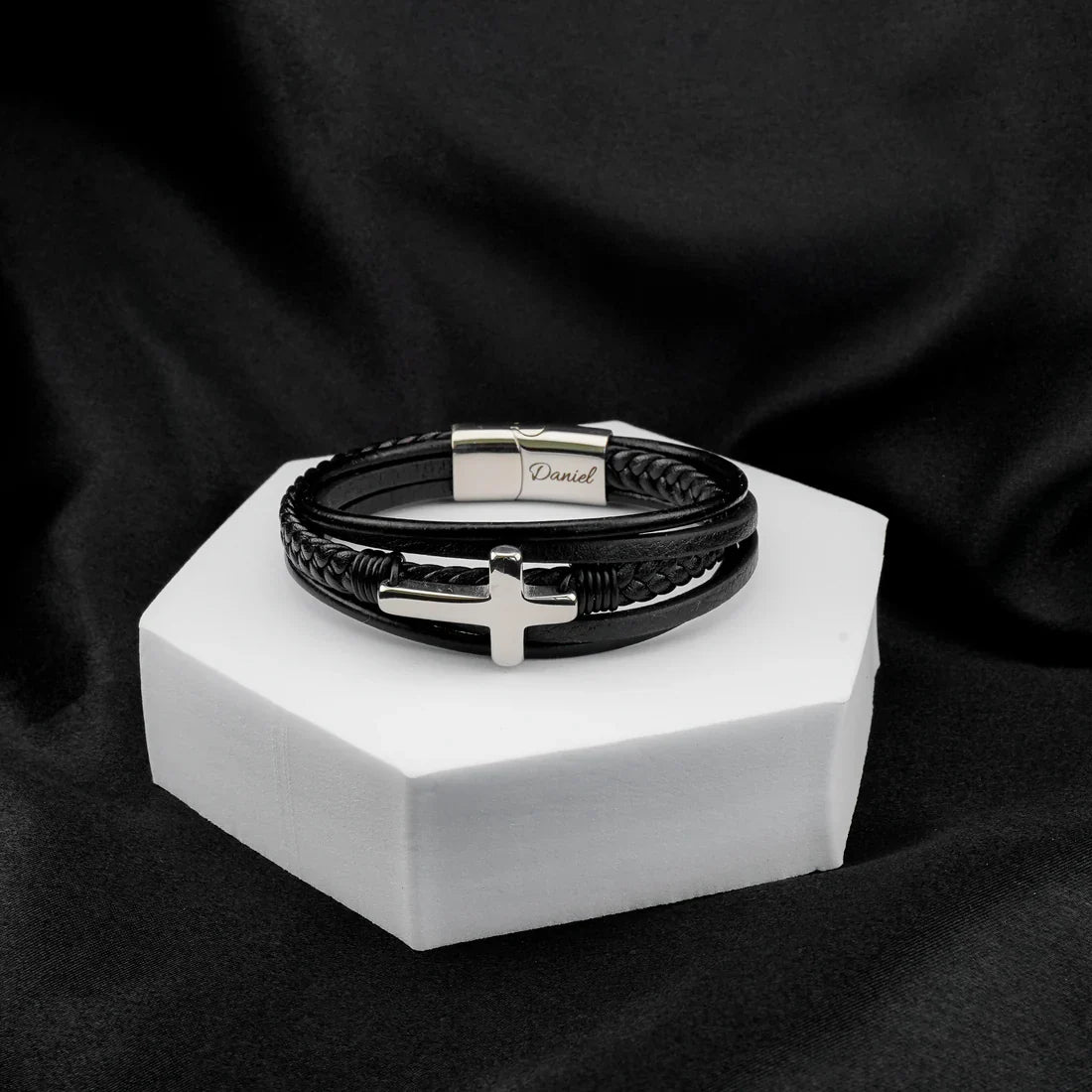 "To My Grandson" Engraved Bracelet