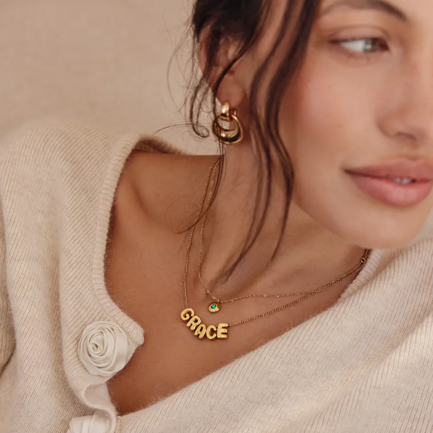 Bubble Custom Name Necklace