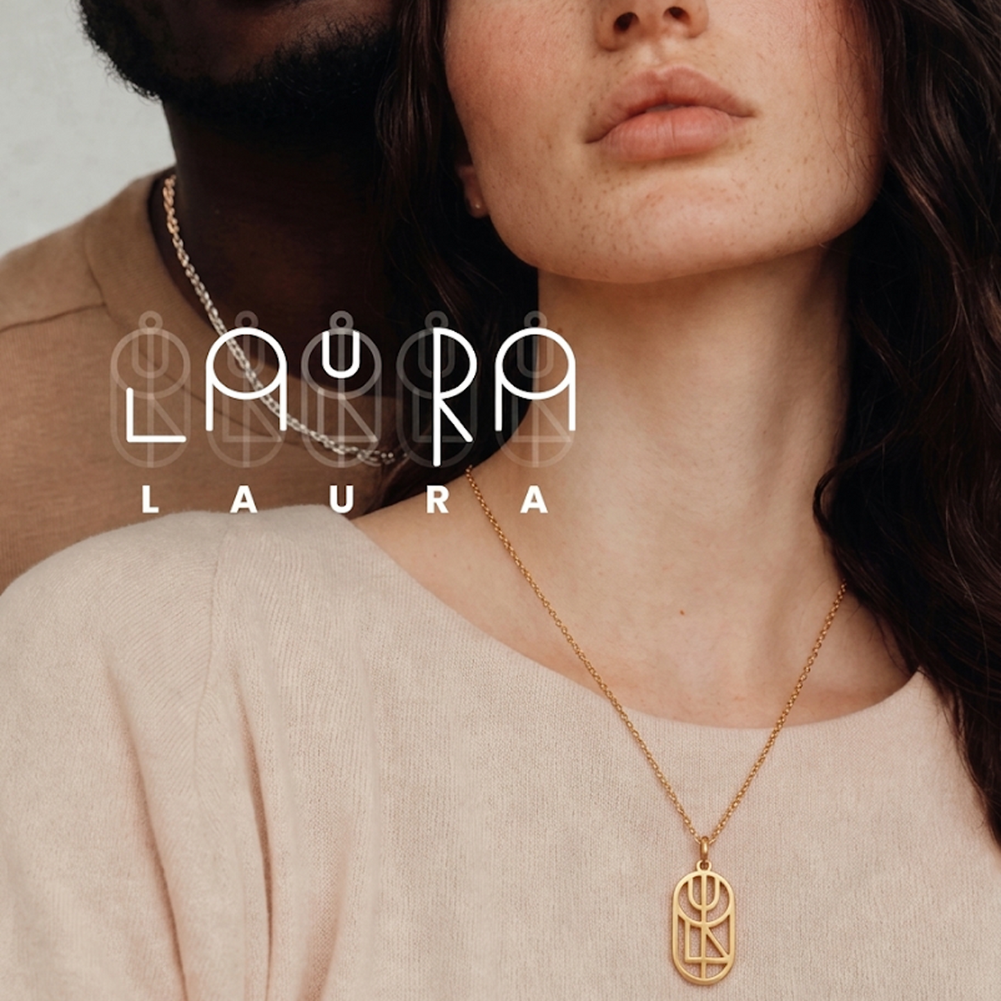 Couple Monogram Necklace