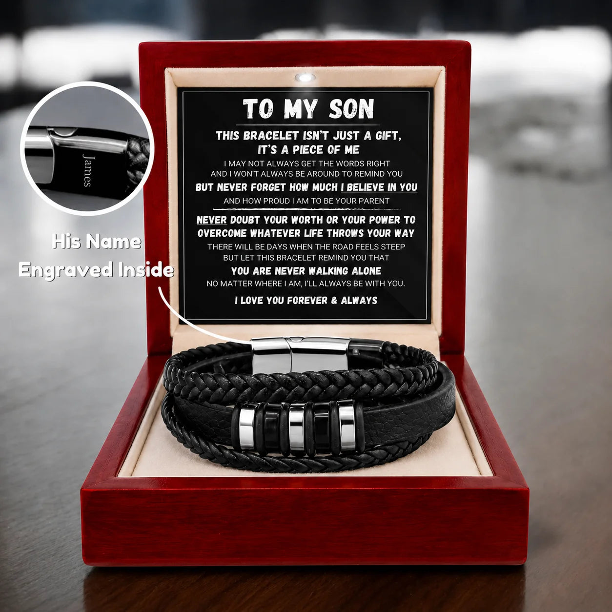To My Son – Never Alone Bracelet